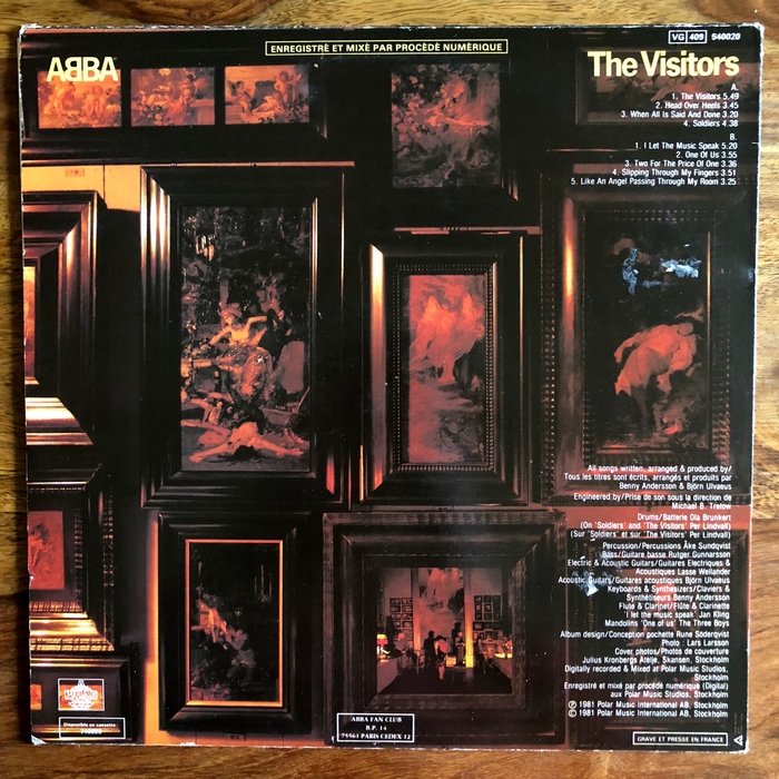 Abba The Visitors Vinyl Lp 33t