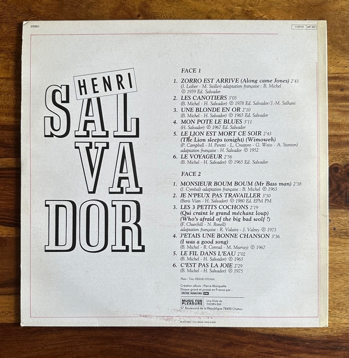 Henri Salvador Zorro Est Arrivé Vinyl Lp 33t Melodisque